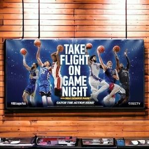 2023 DIRECTV NBA League Pass Vinyl Banner 4'x8' Curry Giannis Embiid Jokic New